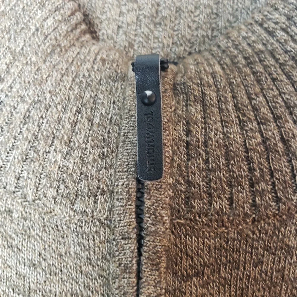 Smartwool Sparwood Mens Size M Quarter Zip Pull Over Sweater Brown Heather - Picture 2 of 9